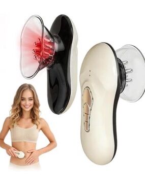 Portable Electric Facial & Body Massage Device - Ivory/Black